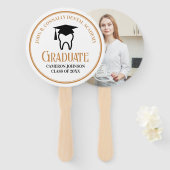 Chic Dental School Custom Tandarts Afstudeerfeest Handwaaier (Voorkant en achterkant)