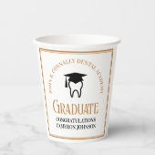 Chic Dental School Custom Tandarts Afstudeerfeest Papieren Bekers (Voorkant)