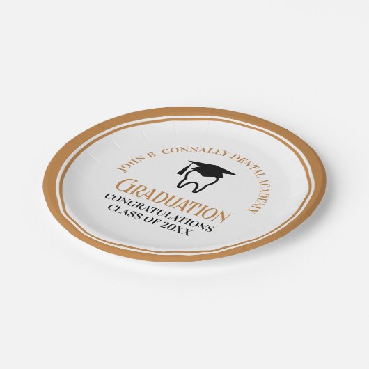 Chic Dental School Custom Tandarts Afstudeerfeest Papieren Bordje (Gekanteld)