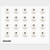 Chic Dental School Custom Tandarts Afstudeerfeest Ronde Sticker (Vel)