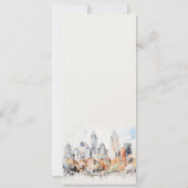 Chic Denver Colorado Skyline Wedding Menu Kaart (Achterkant)