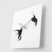 Chic Design Hummingbird Clock Vierkante Klok (Hoek)