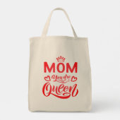 Chic Design Typografie mama Je bent de koningin Tote Bag (Achterkant)