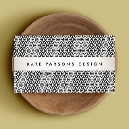Chic Designer Modern zwart-wit patroon Visitekaartje