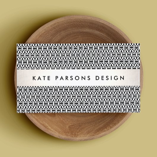 Chic Designer Modern zwart-wit patroon Visitekaartje