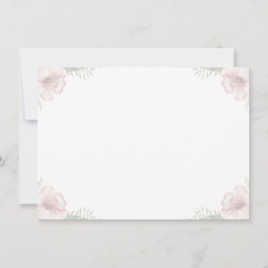 Chic Destination Aloha Tropical Beach Wedding Kaart (Achterkant)