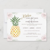 Chic Destination Aloha Tropical Beach Wedding Kaart (Voorkant)