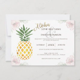 Chic Destination Aloha Tropical Beach Wedding Kaart