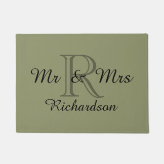 CHIC DEUR MAT_"Mr & Mrs."_NAME/MONOGRAM Deurmat