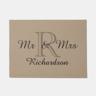 CHIC DEUR MAT_"Mr & Mrs."_NAME/MONOGRAM Deurmat