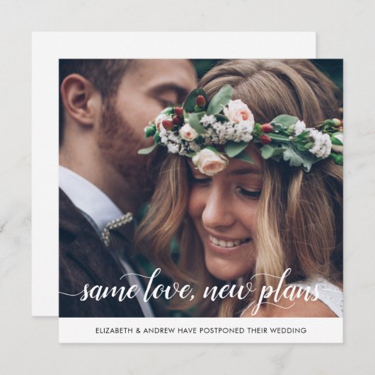 Chic Dezelfde Liefde Nieuwe Plannen Wijziging Datu Aankondiging (Voorkant / Achterkant)