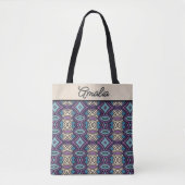 Chic Diamant & Ovale Symmetrie Tote Bag (Voorkant)