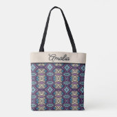 Chic Diamant & Ovale Symmetrie Tote Bag (Achterkant)