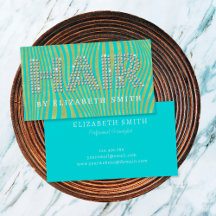 Chic Diamanten Goud Teal Kapper Haarstylist