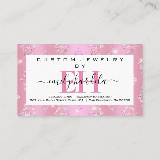 Chic Diamond Custom Jewelry Visitekaartje (Achterkant)