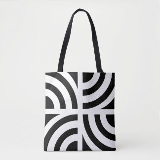 Chic Diamond Pattern Canvas tas met zwarte handgre