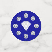 Chic Diamonds op Royal Blue Table Confetti (Kleine voorkant)