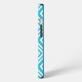 Chic Diamonds Pattern | Turquoise gepersonaliseerd iPhone Hoesje (Linkerkant)