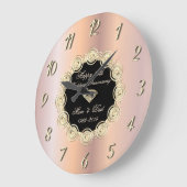 Chic Diamonds Roos Gold 50 Wedding Jubileum Grote Klok (Hoek)