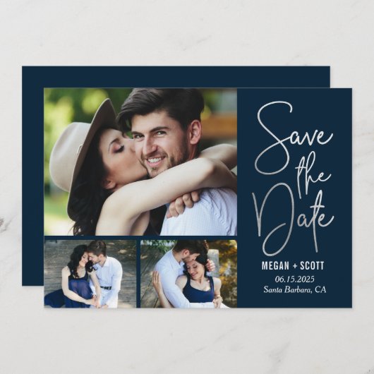 Chic die EDITABLE KLEUR schrijft sparen de Kaart v (Voorkant / Achterkant)