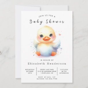 Chic Digital Duck-Baby shower Kaart
