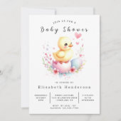 Chic Digital Duck-Baby shower Kaart (Voorkant)
