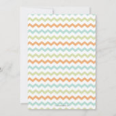 Chic Dinosaur Boy Baby shower Greenery Chevron Kaart (Achterkant)