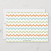 Chic Dinosaur Boy Verjaardag Groen Chevron Foto Bedankkaart (Achterkant)