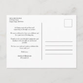 Chic Dirty Alternative Photo Chalkboard Wedding Briefkaart (Achterkant)