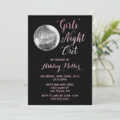 Chic Disco Ball Bachelorette Party Uitnodiging (Staand voorkant)