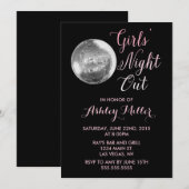 Chic Disco Ball Bachelorette Party Uitnodiging (Voorkant / Achterkant)
