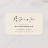 Chic DJ-controller Visitekaartje (Achterkant)