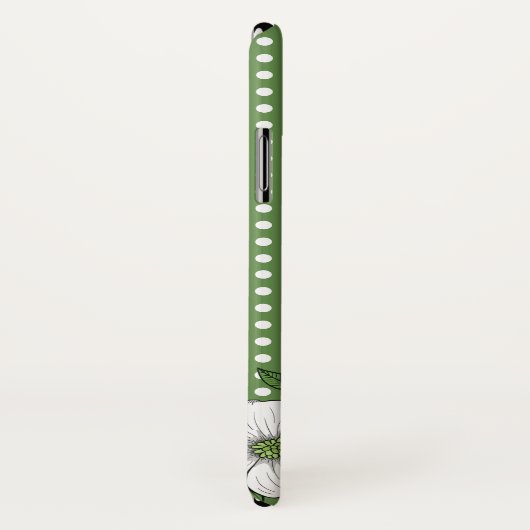 Chic Dogwood Blossom & Polka Dot Pattern Case-Mate iPhone Case (Achterkant / rechts)