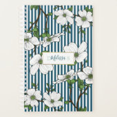 Chic Dogwood Blossom & Stripes Calendar Planner (Voorkant)