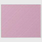 Chic donkerder Roos roze witte strepen patroon Cadeaupapier (Vlak)