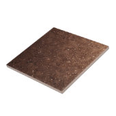 Chic Donkere Chocolade Bruin Glinsterende Glitter Tegeltje (Zijkant)