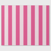 Chic Double Pink Stripes Cadeaupapier (Vlak)