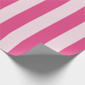 Chic Double Pink Stripes Cadeaupapier (Hoek)