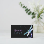 Chic Dragonfly Business Aanbevelingskaartje (Staand voorkant)