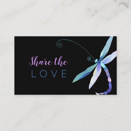 Chic Dragonfly Business Aanbevelingskaartje (Voorkant)