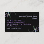 Chic Dragonfly Monogram Aangepast Visitekaartje (Achterkant)