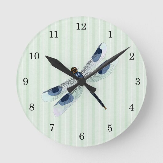 Chic Dragonfly-wandklok Ronde Klok (Voorkant)