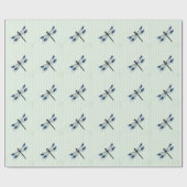 Chic Dragonfly Wrapping Paper Cadeaupapier (Vlak)