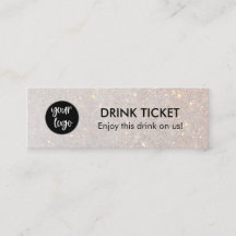 Chic drankbon cadeaubon bedrijf logo feest eveneme