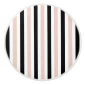 CHIC DRAWER KNOBS_GIRLY BLUSH/BLACK/WHITE STRIPES KERAMISCHE KNOP (Voorkant)