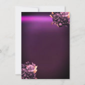 Chic Dress,Butterfly Violet Roses Quinceañera Kaart (Achterkant)