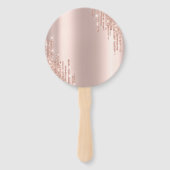 Chic Dress Glitter Drips Roos Gold Sweet 16 Handwaaier (Achterkant)