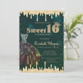 Chic Dress, Glitter maakt groen snoepje 16 Kaart (Staand voorkant)