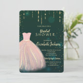 Chic Dress, Groen Vrijgezellenfeest Kaart (Staand voorkant)