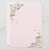 Chic Dress Pink Flowers 18th Birthday Kaart (Achterkant)